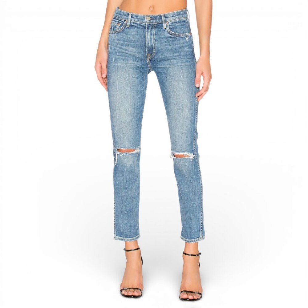 GRLFRND Naomi High Rise Jeans I Will Survive Distressed Denim Size 30 Premium